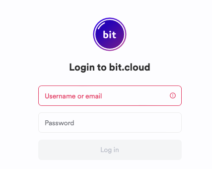 Login with username and password
