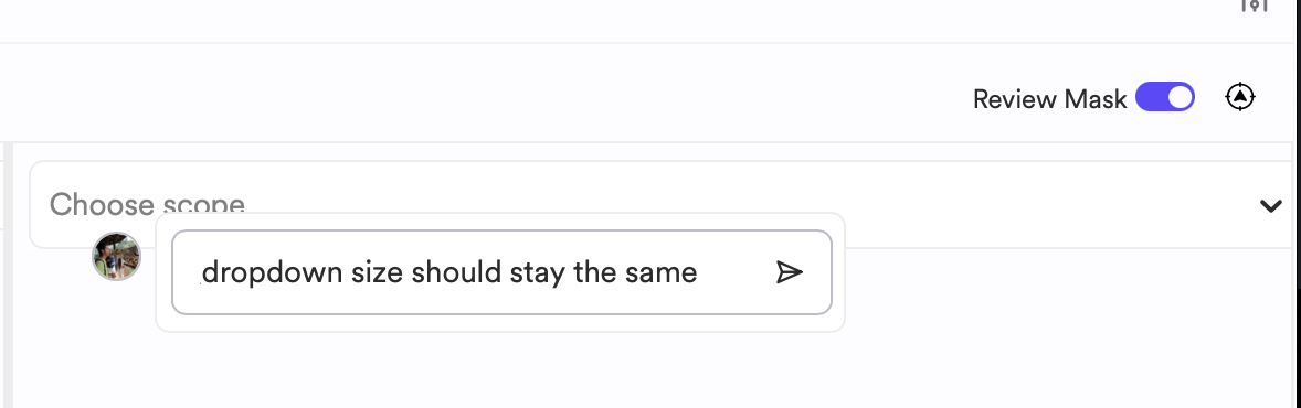 UI comment
