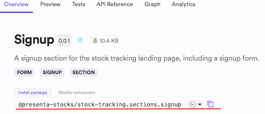 Obtain the component package name