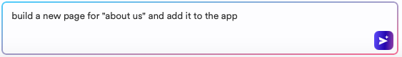 Prompt Hope AI to build a new page