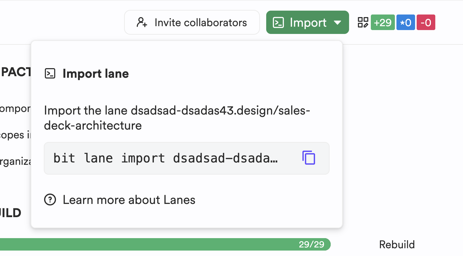 Import to local environment